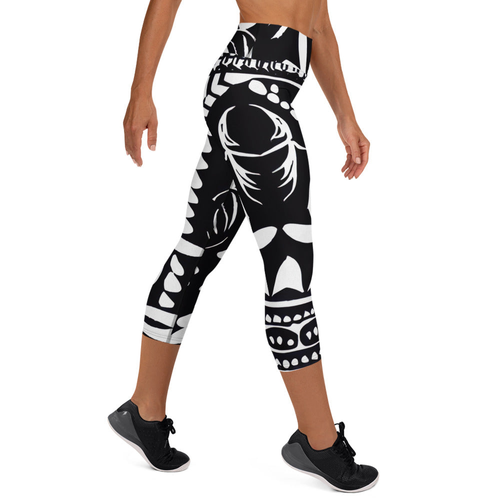 DMV 0060 Boho Yoga Capri Leggings