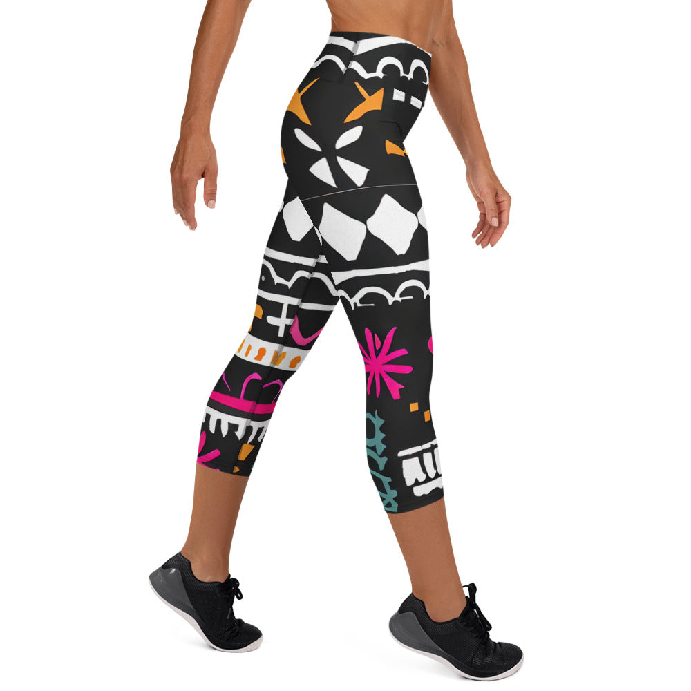 DMV 0011 Boho Yoga Capri Leggings