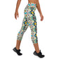 DMV 0076 Vintage Artsy Yoga Capri Leggings