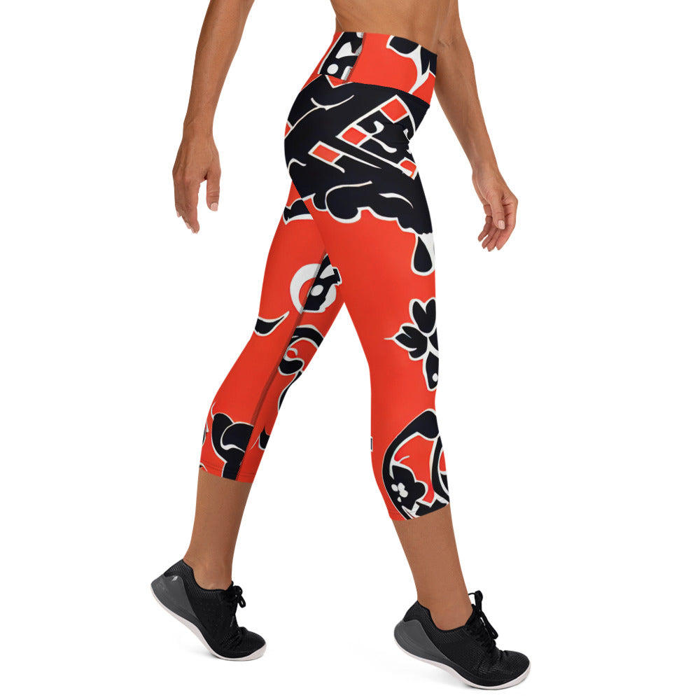 DMV 0038 Boho Yoga Capri Leggings