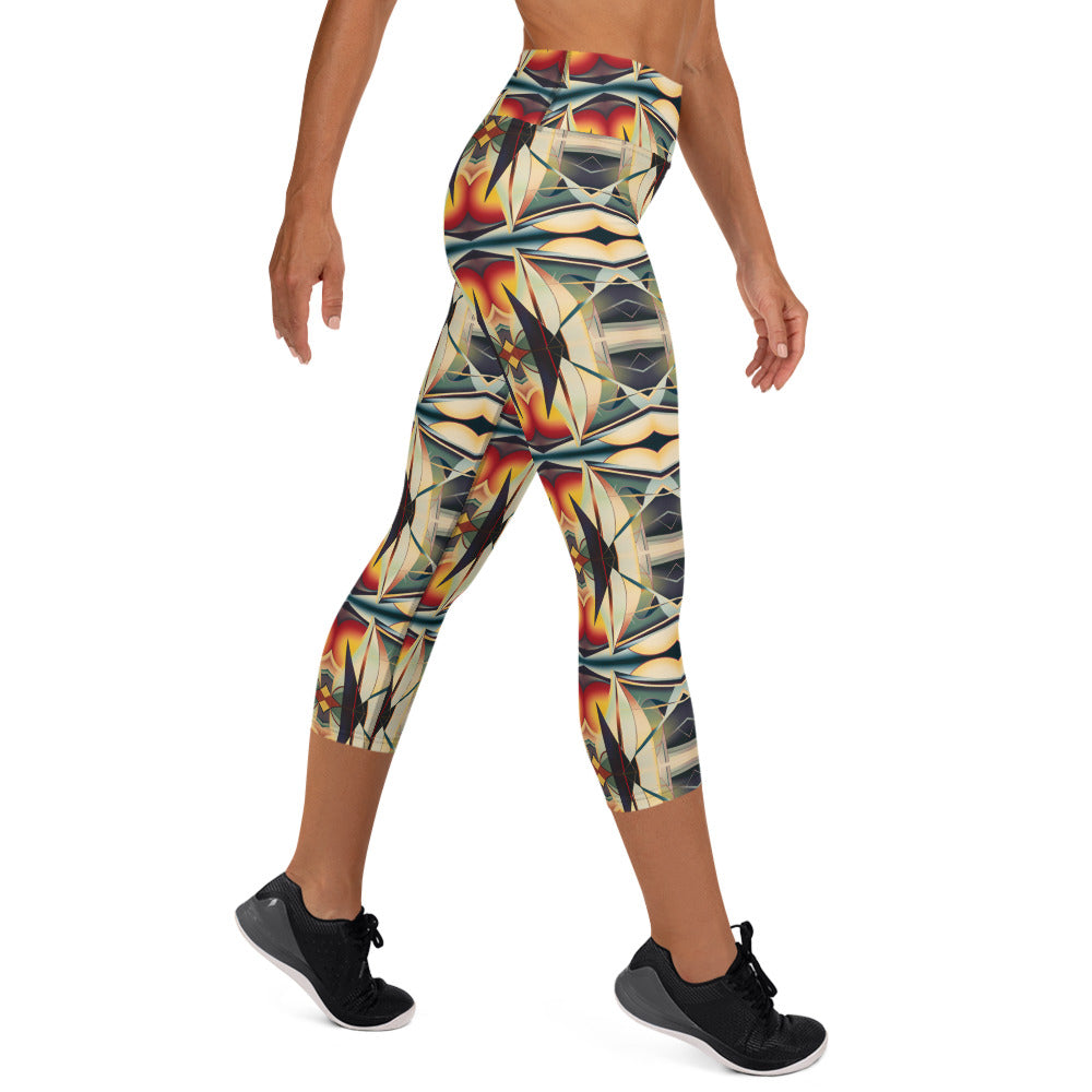 DMV 0059 Conceptual Artsy Yoga Capri Leggings