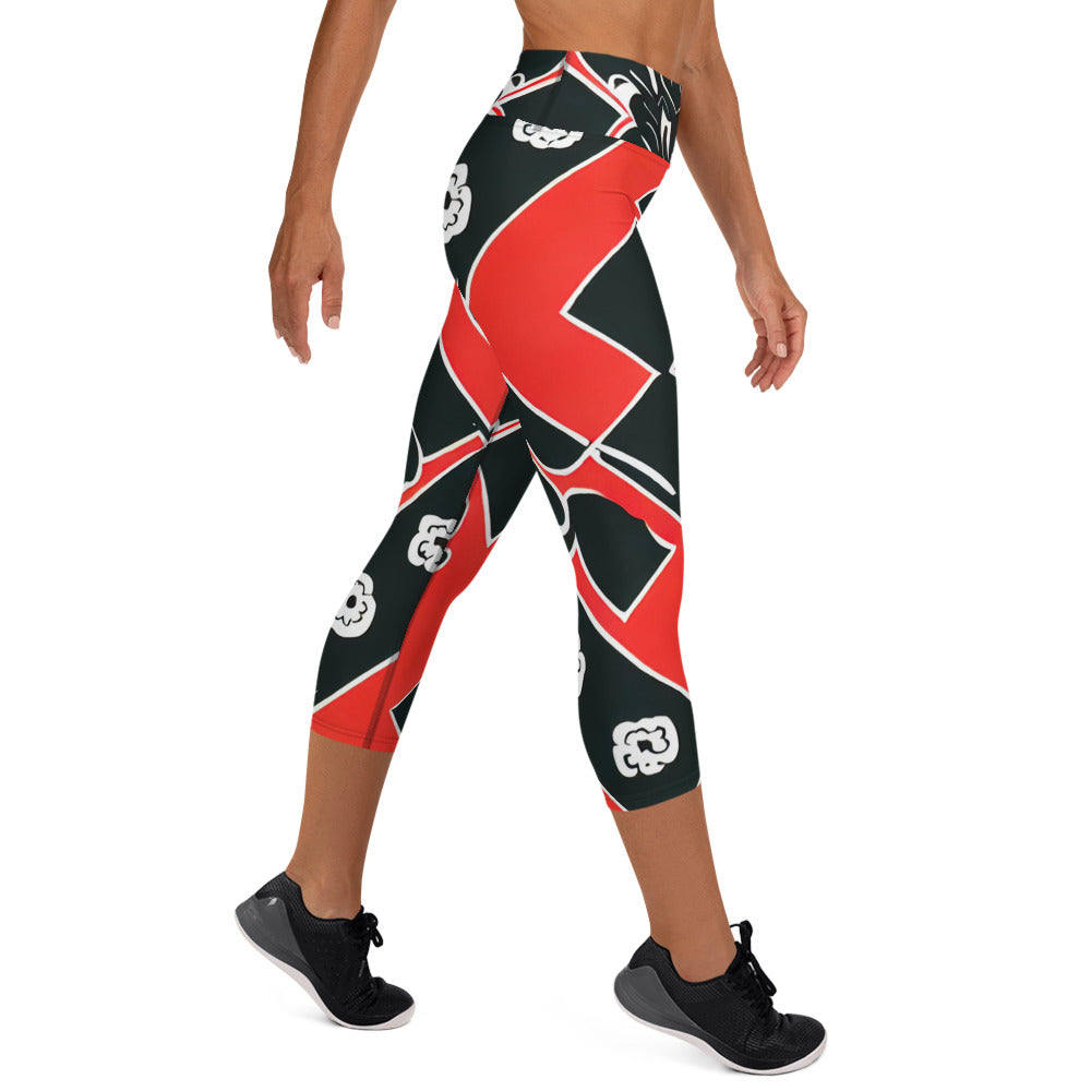 DMV 0017 Boho Yoga Capri Leggings