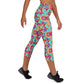 DMV 0010 Vintage Artsy Yoga Capri Leggings