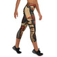 DMV 0256 Retro Art Yoga Capri Leggings