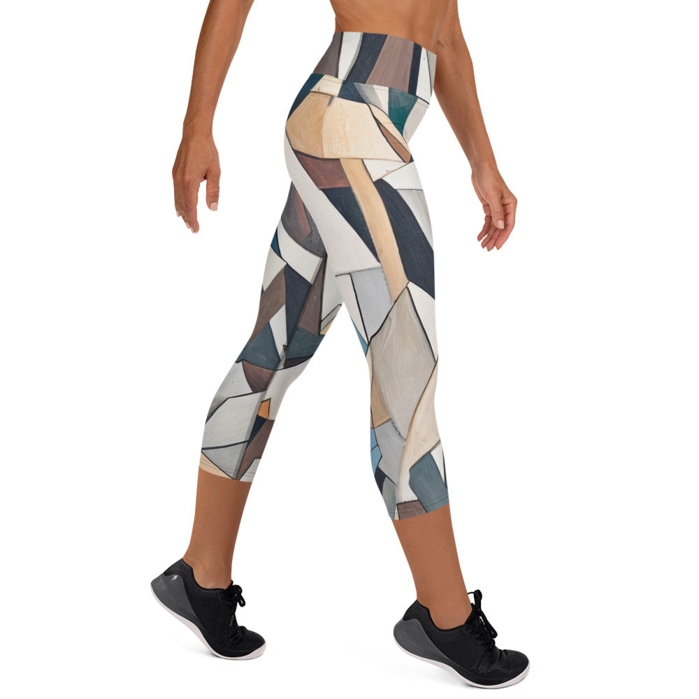 DMV 0264 Abstract Art Yoga Capri Leggings