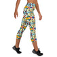 DMV 0102 Vintage Artsy Yoga Capri Leggings