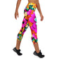 DMV 0250 Floral Yoga Capri Leggings