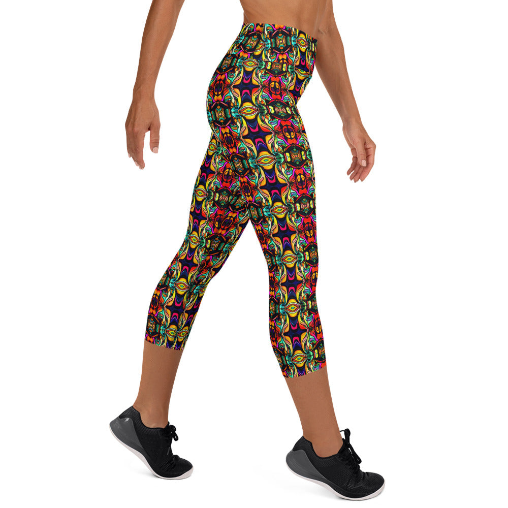 DMV 0166 Psy Artsy Yoga Capri Leggings