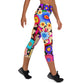 DMV 0309 Floral Yoga Capri Leggings