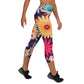 DMV 0404 Floral Yoga Capri Leggings