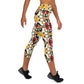 DMV 0204 Vintage Artsy Yoga Capri Leggings