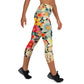 DMV 0260 Floral Yoga Capri Leggings