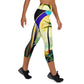 DMV 0258 Retro Art Yoga Capri Leggings