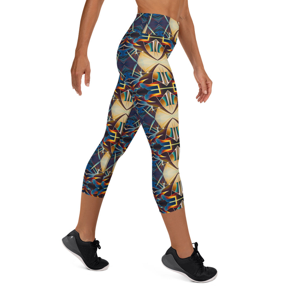 DMV 0406 Conceptual Artsy Yoga Capri Leggings