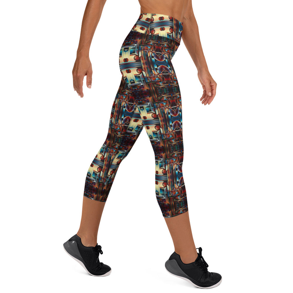 DMV 0188 Conceptual Artsy Yoga Capri Leggings