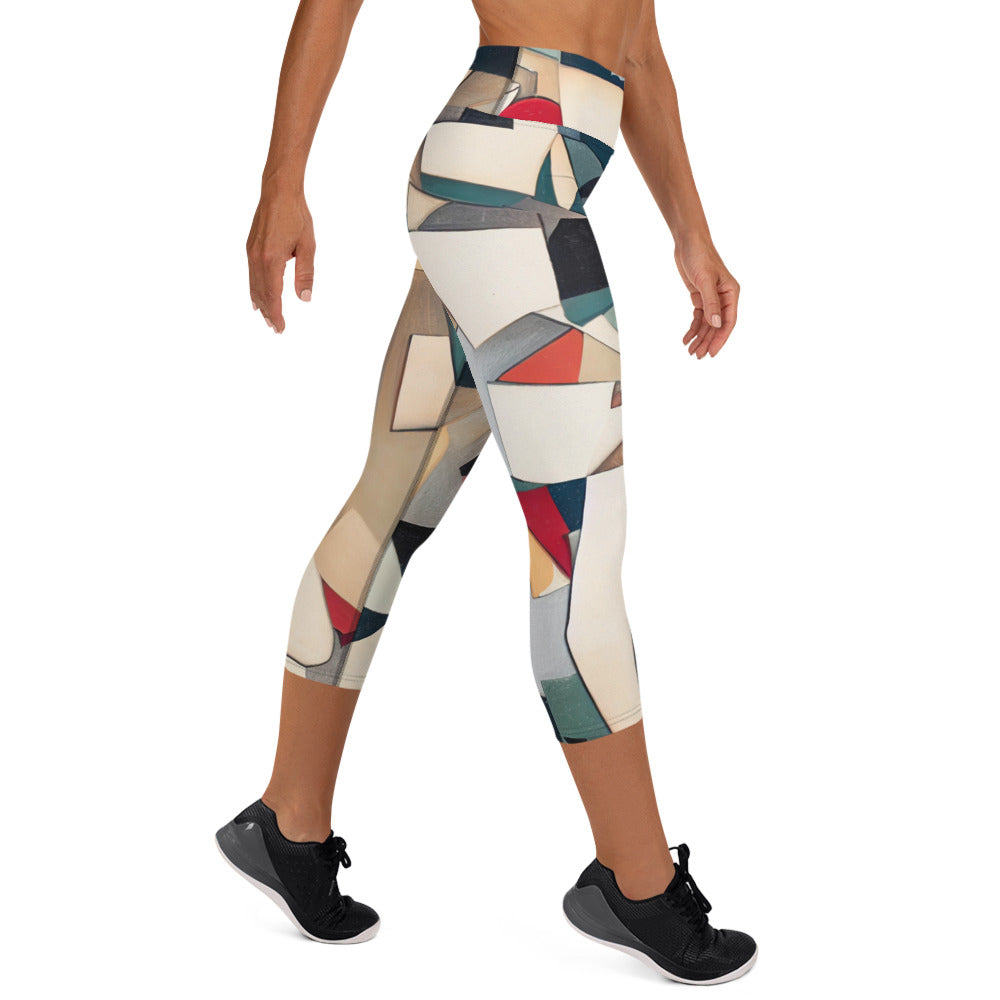 DMV 0508 Abstract Art Yoga Capri Leggings