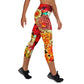 DMV 0419 Floral Yoga Capri Leggings