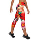 DMV 0324 Floral Yoga Capri Leggings