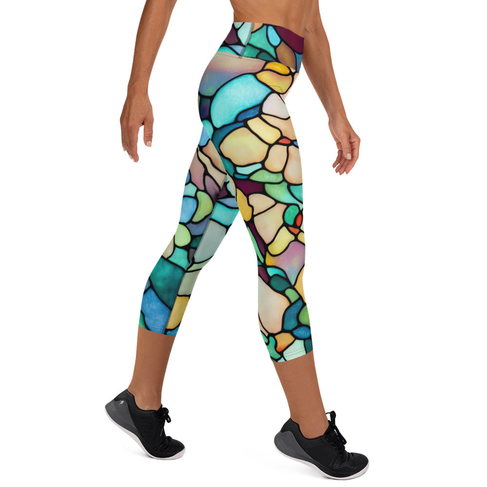 DMV 1544 Boho Yoga Capri Leggings