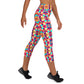 DMV 2052 Vintage Artsy Yoga Capri Leggings