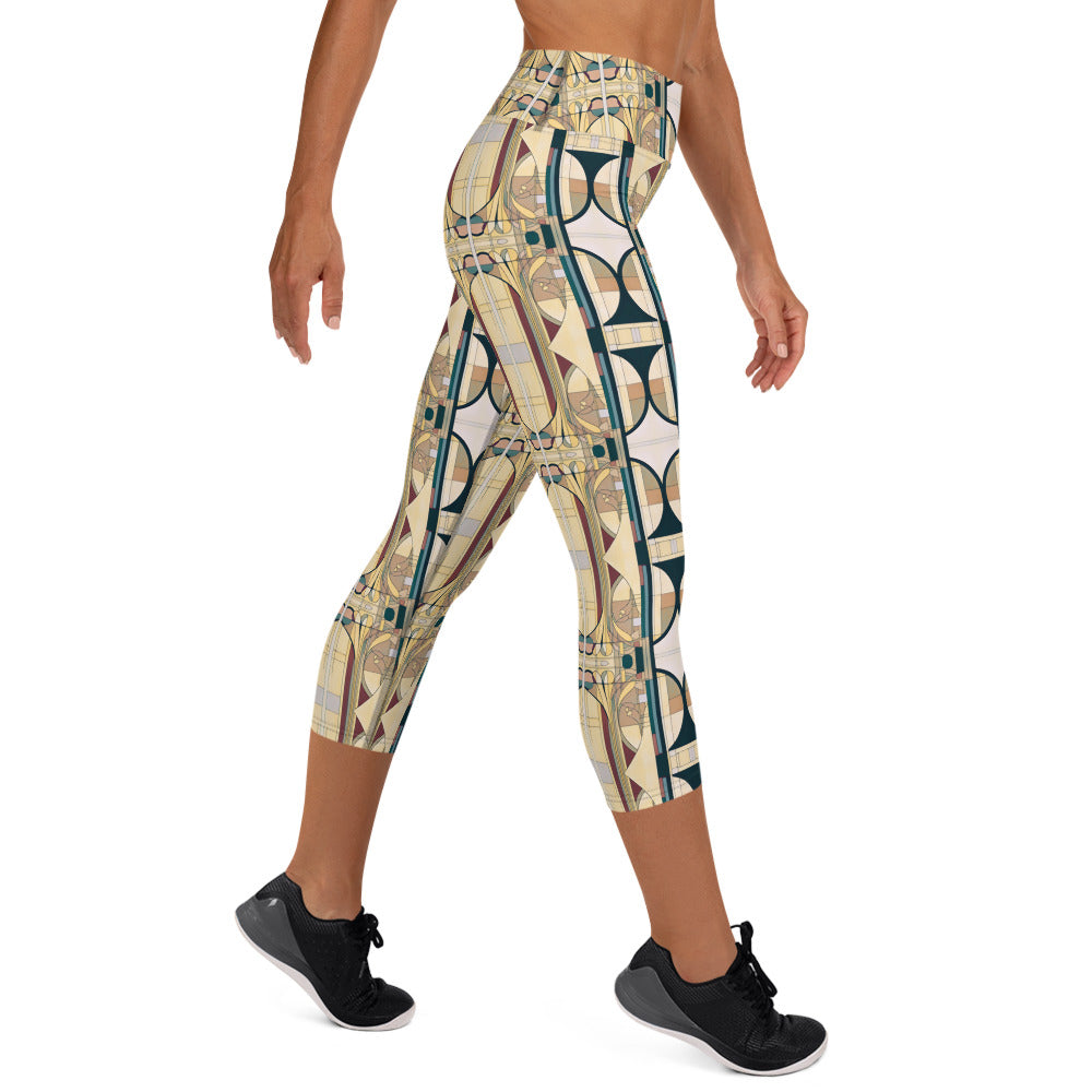 DMV 2003 Geo Boho Yoga Capri Leggings