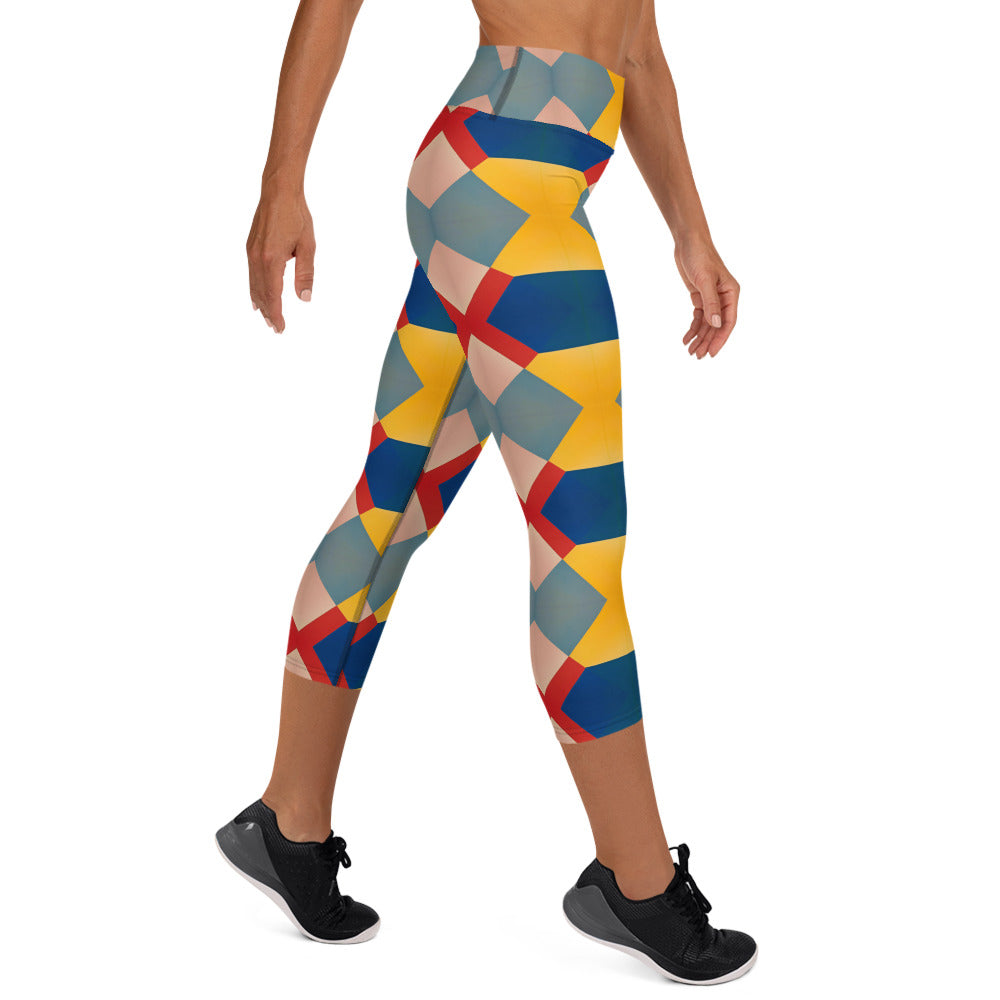 DMV 0295 Classic Boho Yoga Capri Leggings