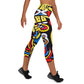 DMV 0721 Psy Art Yoga Capri Leggings