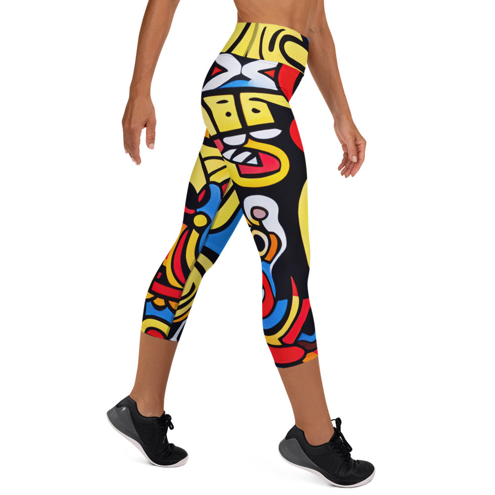 DMV 0721 Psy Art Yoga Capri Leggings