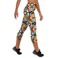 DMV 0869 Vintage Artsy Yoga Capri Leggings