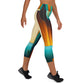 DMV 0382 Retro Art Yoga Capri Leggings