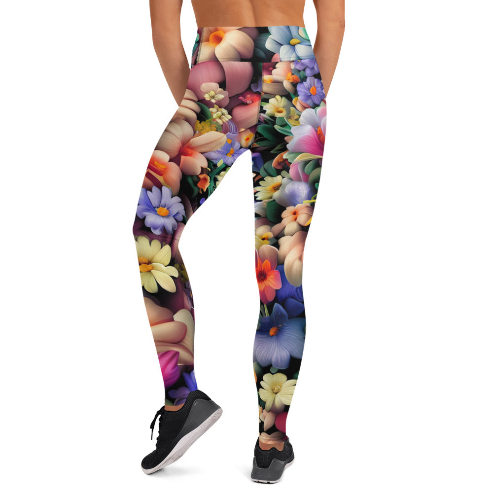 DMV 0043 Floral Yoga Leggings