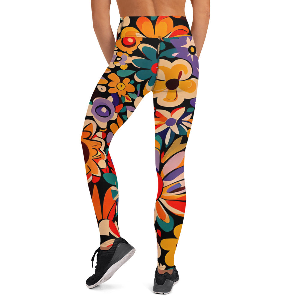 DMV 0029 Floral Yoga Leggings