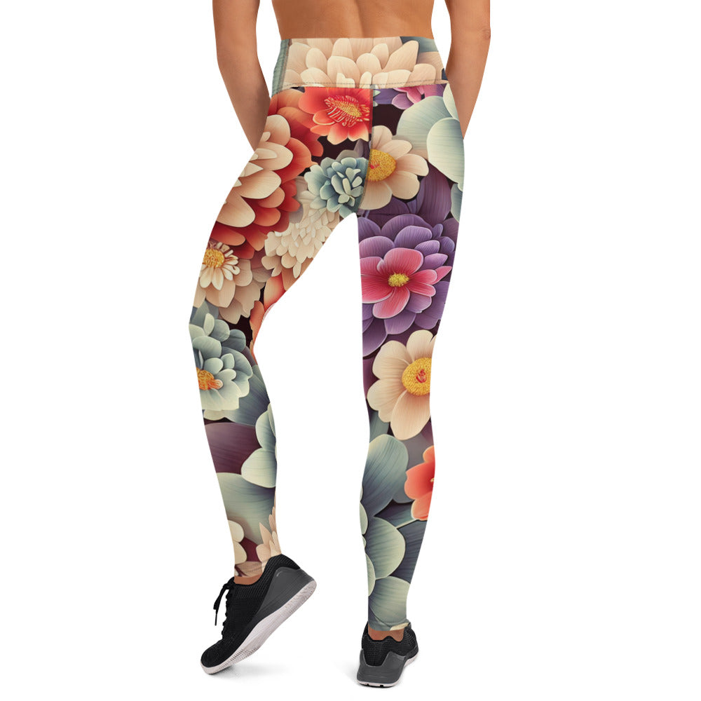 DMV 0031 Floral Yoga Leggings