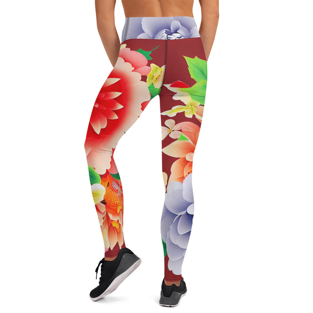 DMV 0035 Floral Yoga Leggings