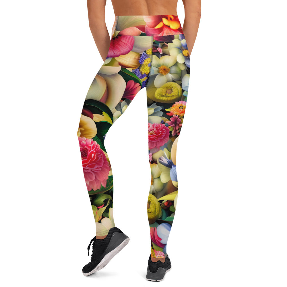 DMV 0088 Floral Yoga Leggings