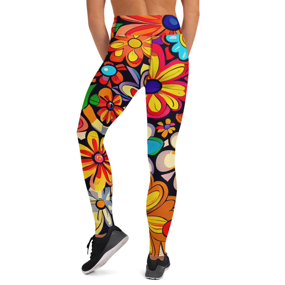 DMV 0018 Floral Yoga Leggings