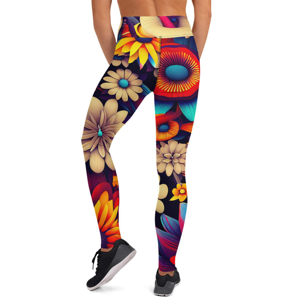 DMV 0080 Floral Yoga Leggings