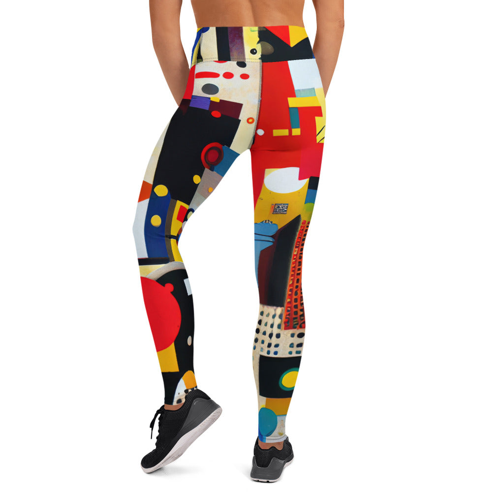 DMV 0124 Retro Art Yoga Leggings