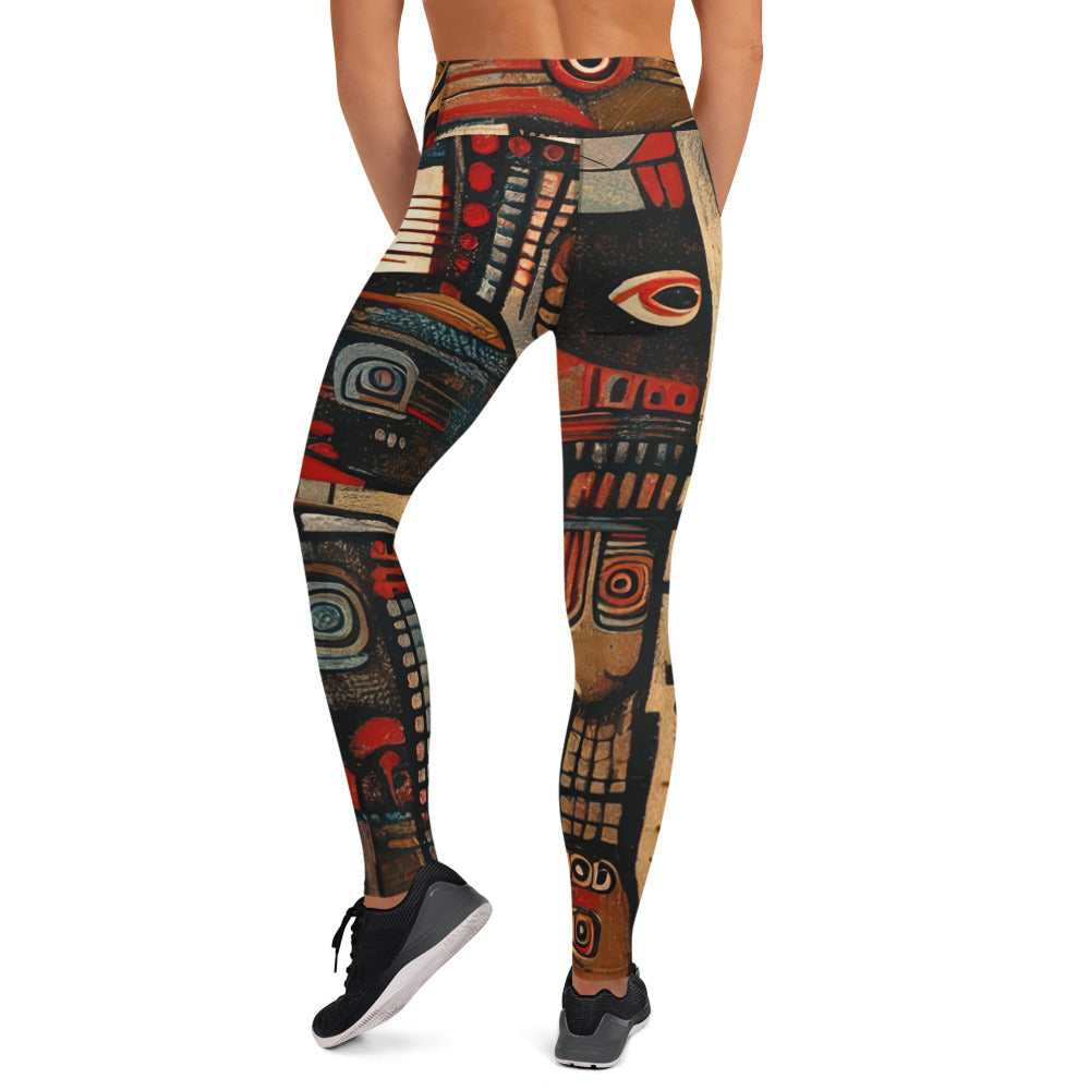 DMV 0256 Retro Art Yoga Leggings