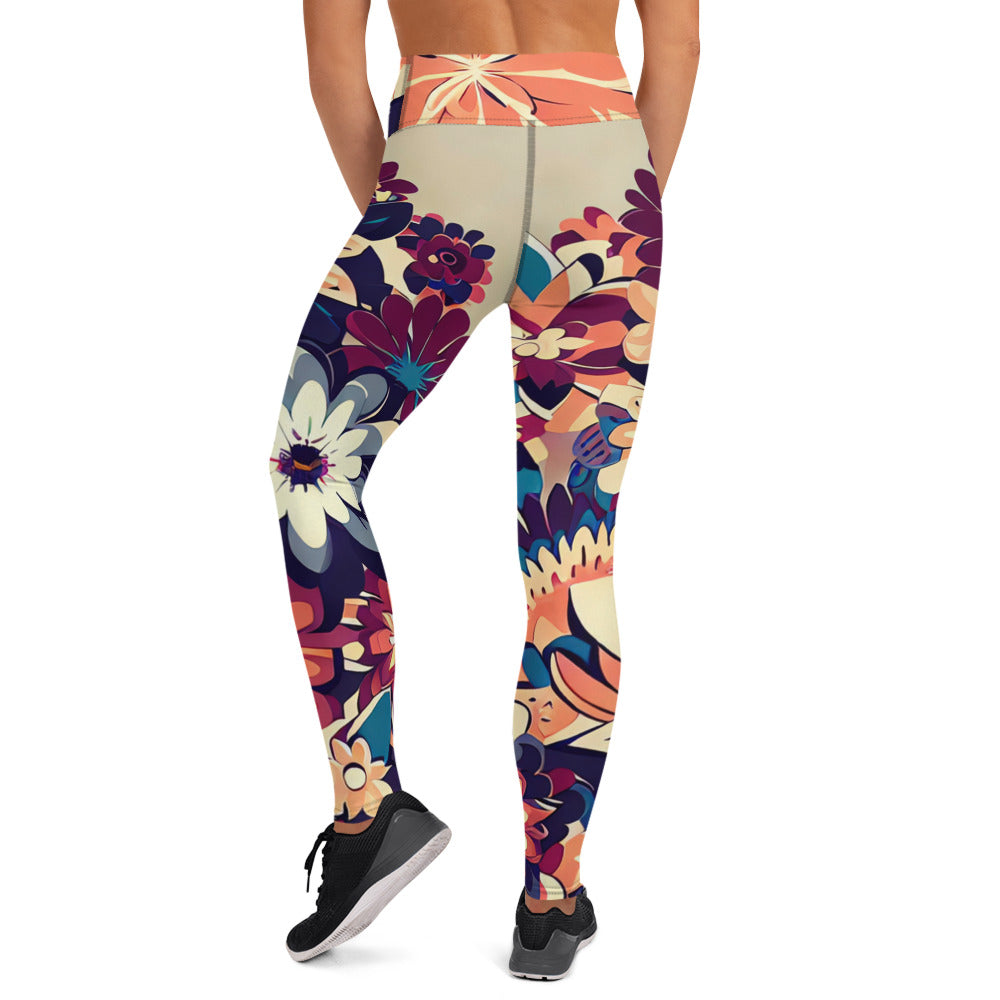 DMV 0253 Floral Yoga Leggings