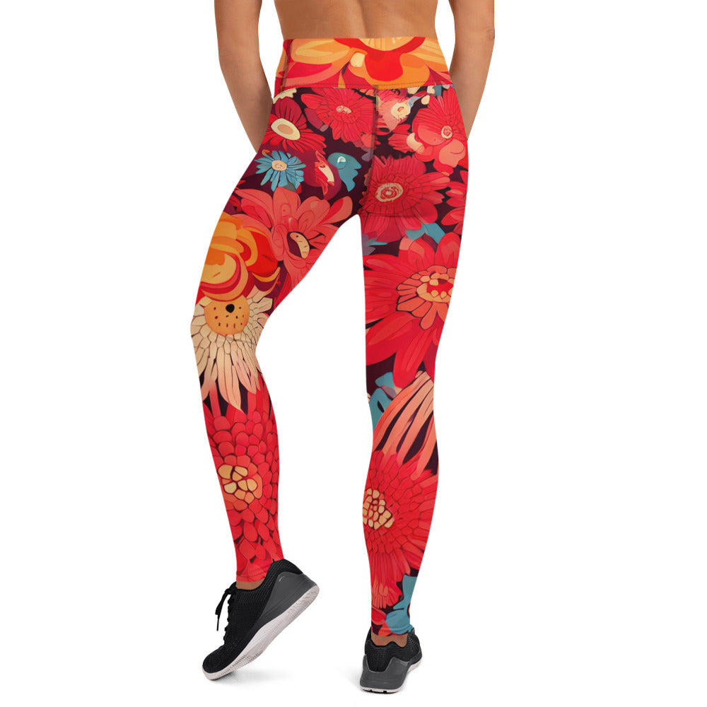 DMV 0105 Floral Yoga Leggings