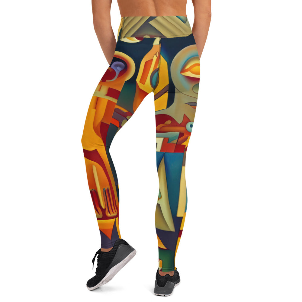 DMV 0237 Retro Art Yoga Leggings