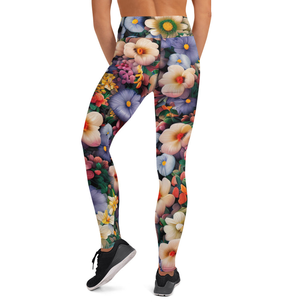 DMV 0114 Floral Yoga Leggings