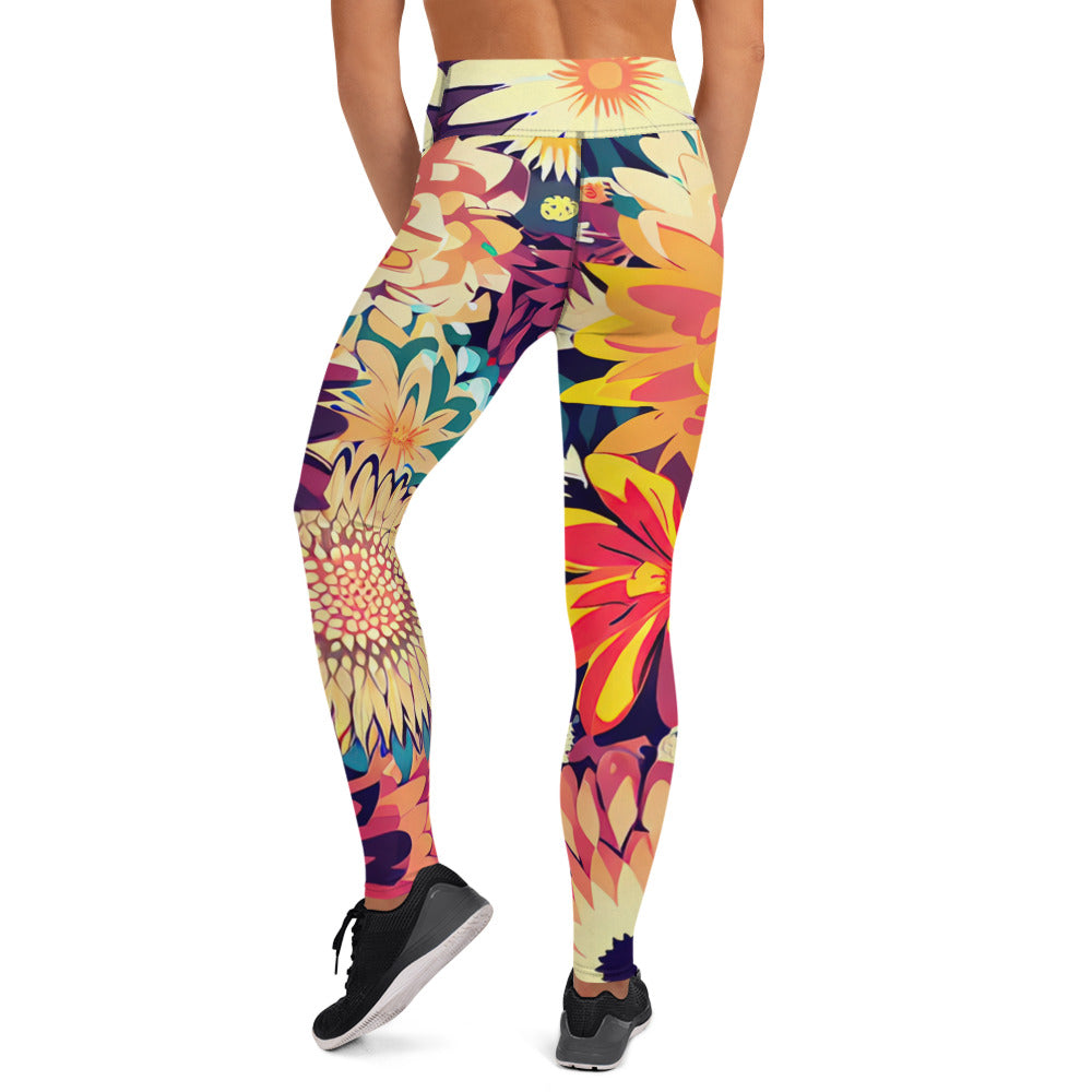 DMV 0097 Floral Yoga Leggings