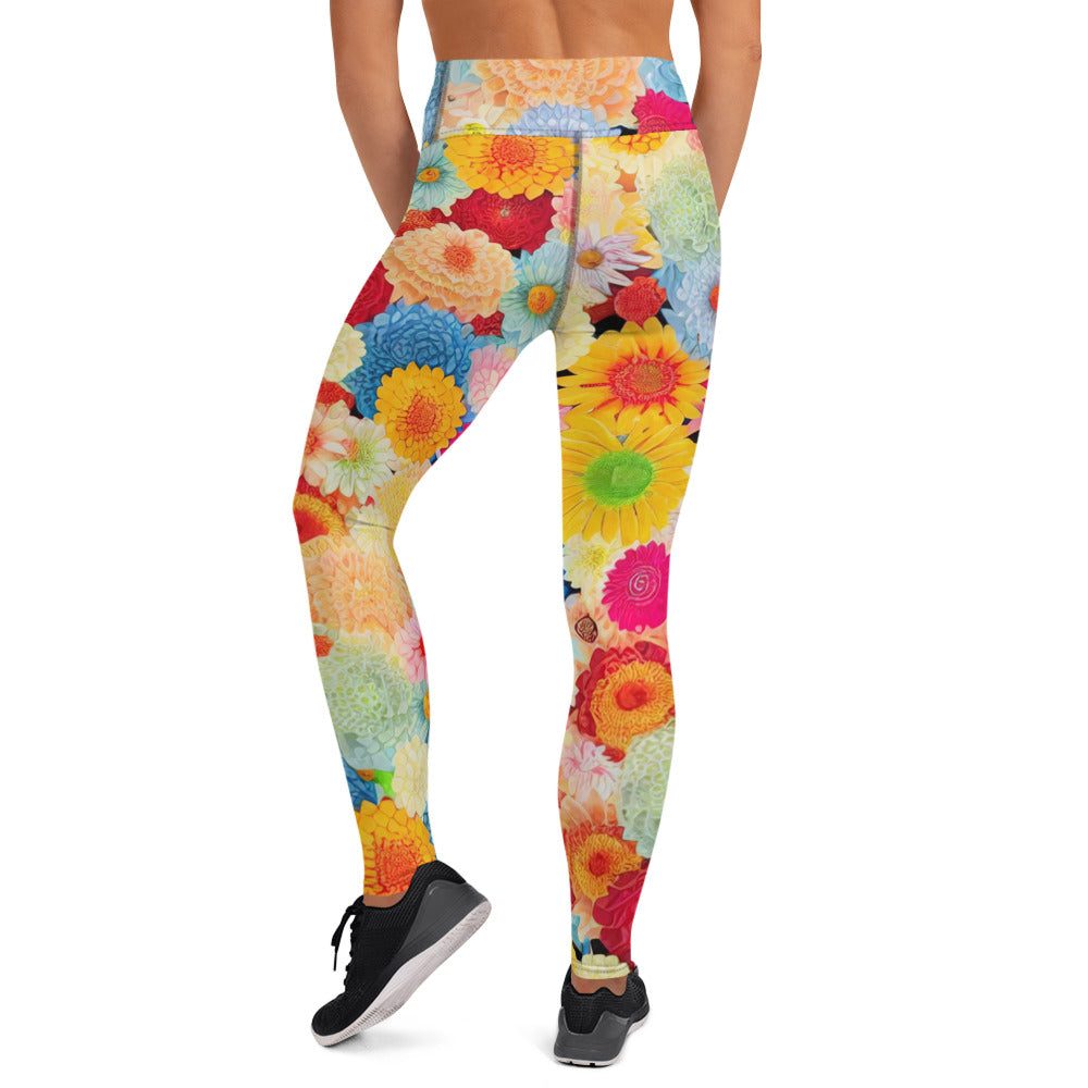 DMV 0106 Floral Yoga Leggings