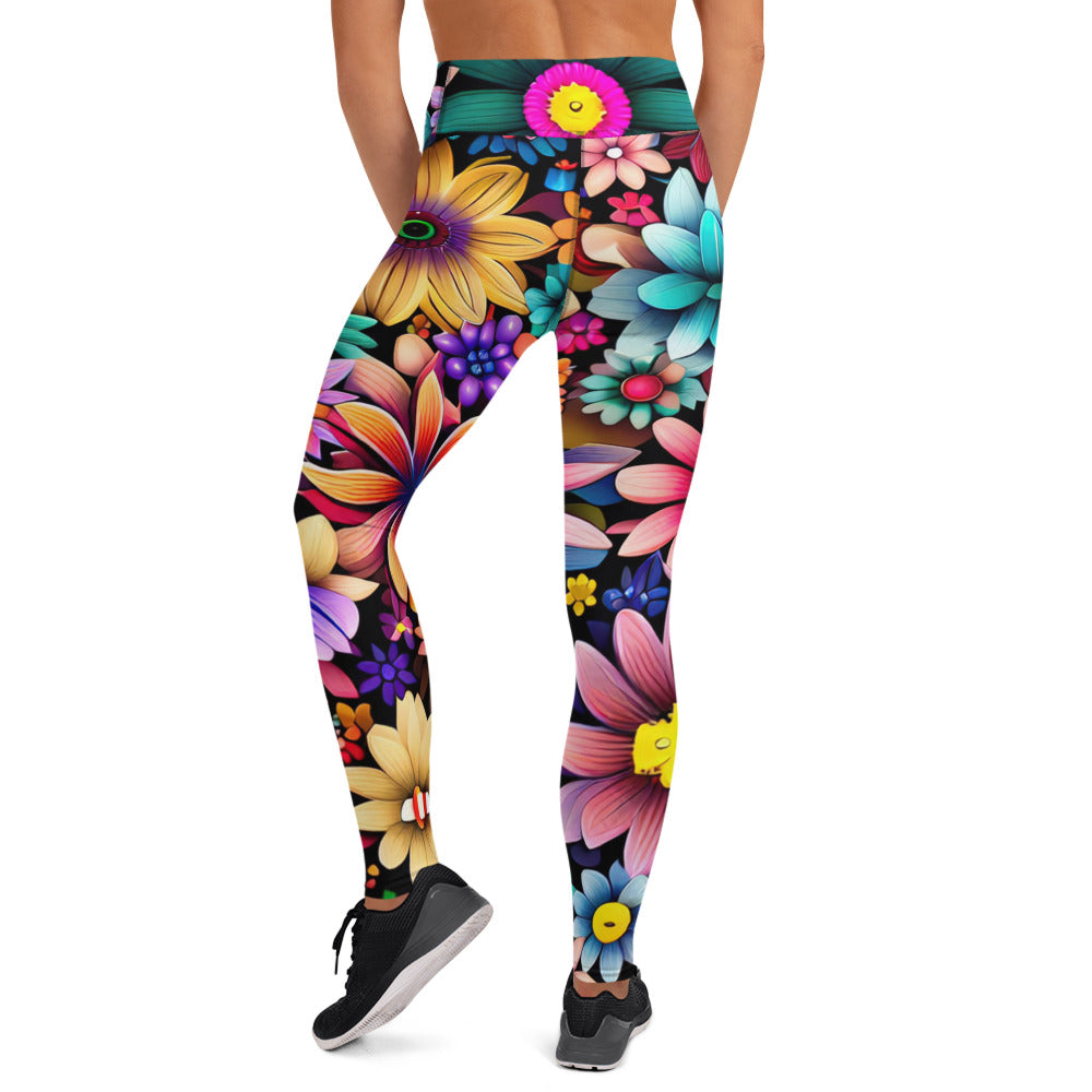 DMV 0265 Floral Yoga Leggings