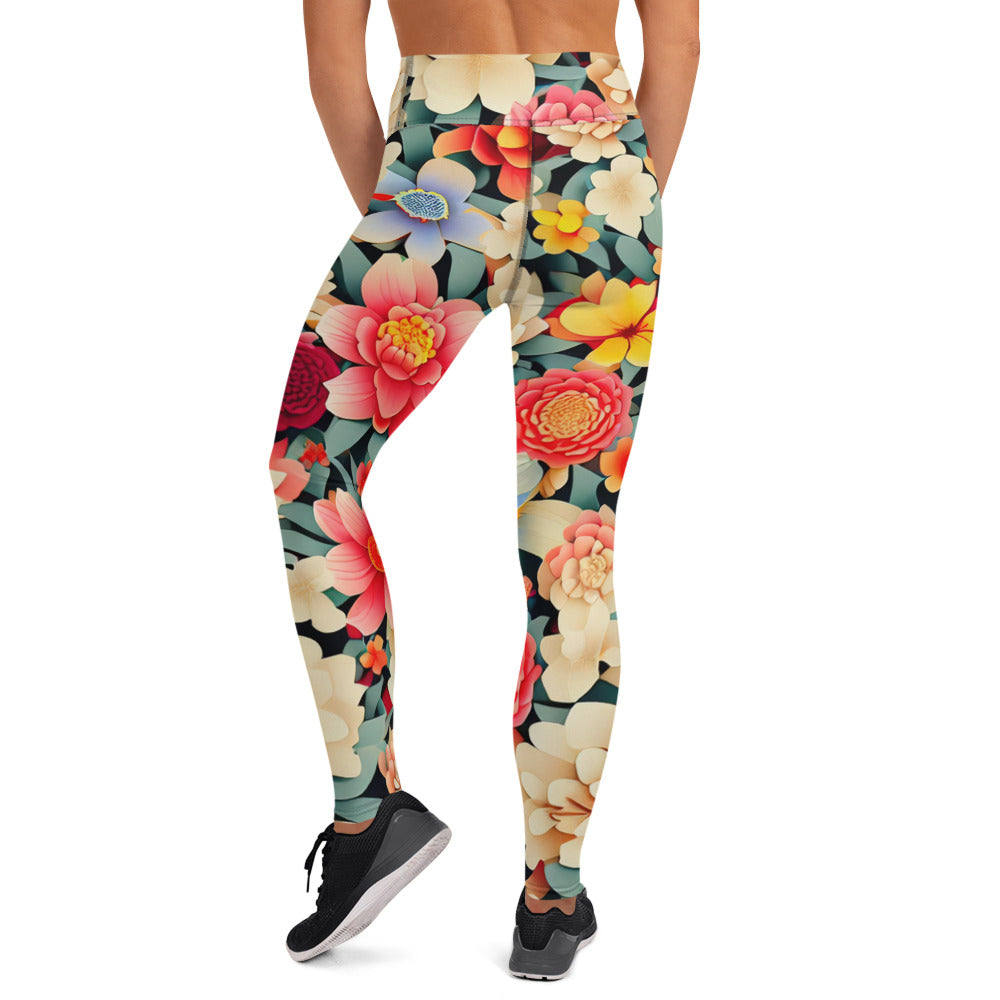 DMV 0260 Floral Yoga Leggings