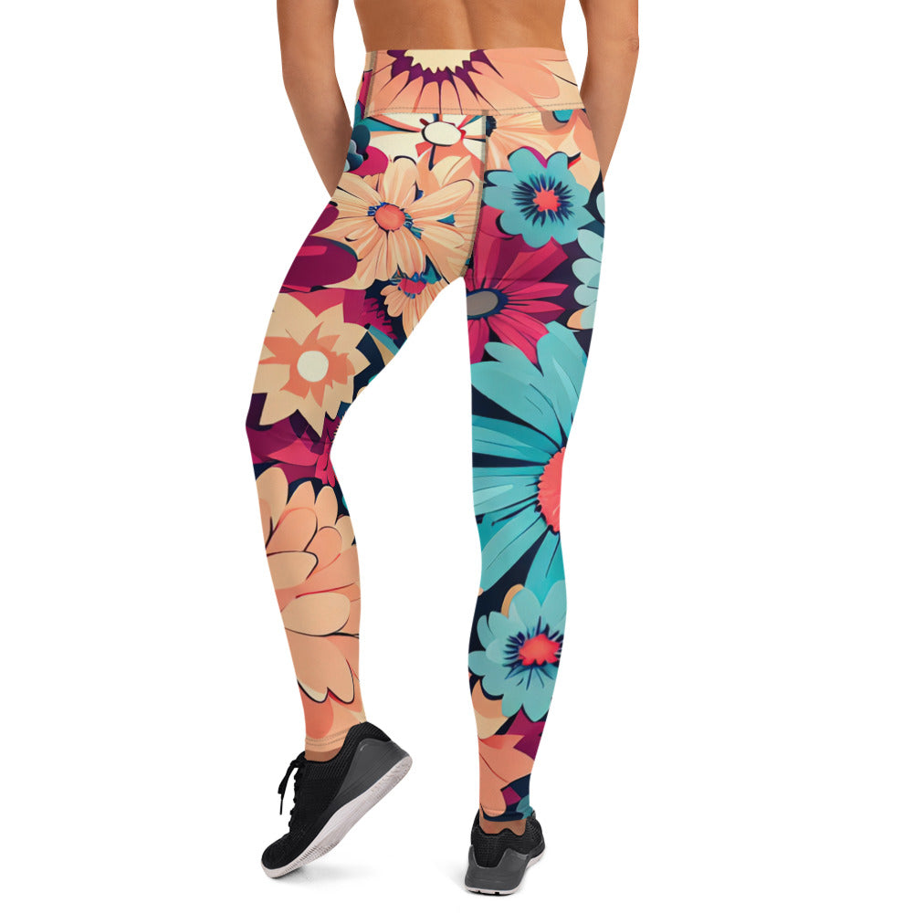 DMV 0293 Floral Yoga Leggings