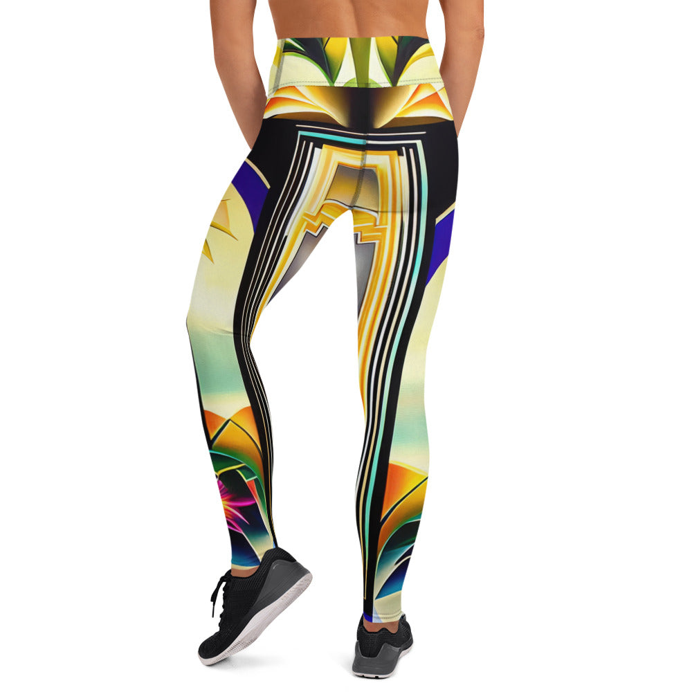 DMV 0258 Retro Art Yoga Leggings