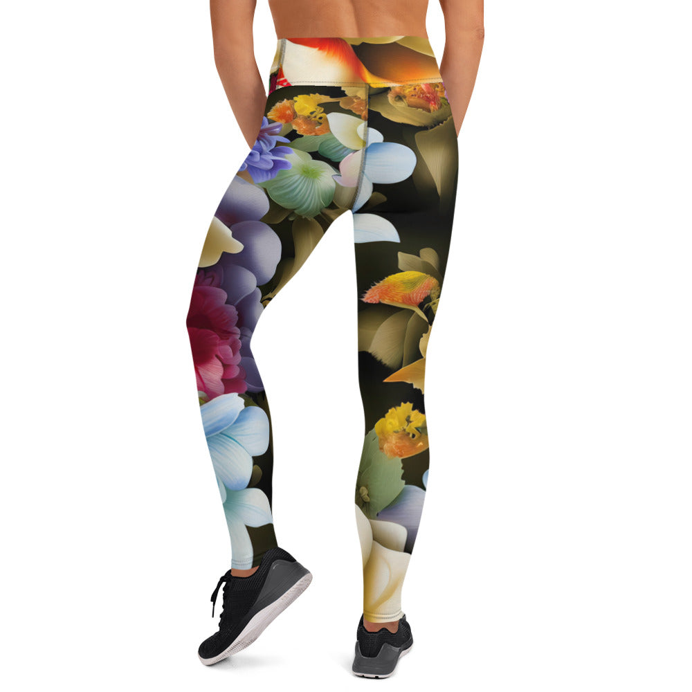 DMV 0268 Floral Yoga Leggings